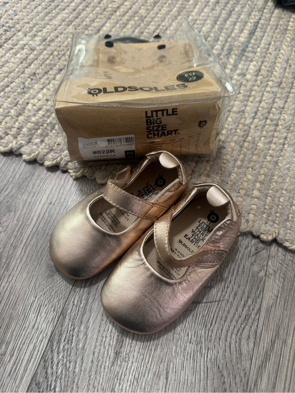 Old Soles Kids Metallic Rose Mary Janes